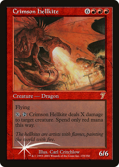 Crimson Hellkite (7ED-178) - 7th Edition Foil