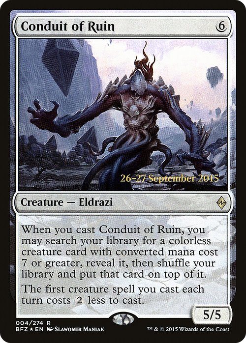 Conduit of Ruin (PRE-04S) - Battle for Zendikar Promos Foil