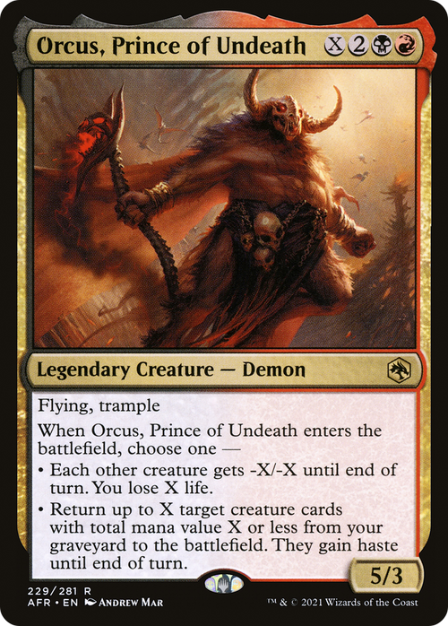 Orcus, Prince of Undeath (AFR-229) - Adventures in the Forgotten Realms Foil