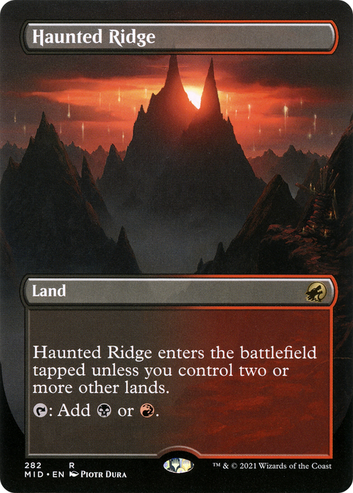 Haunted Ridge (Borderless) (MID-282) - Innistrad: Midnight Hunt (Borderless)