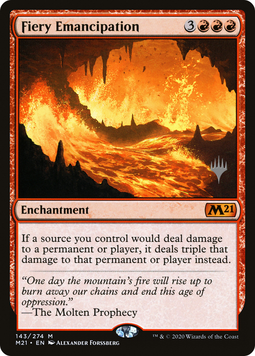 Fiery Emancipation (PPM21-143P) - Core Set 2021 Promos Foil