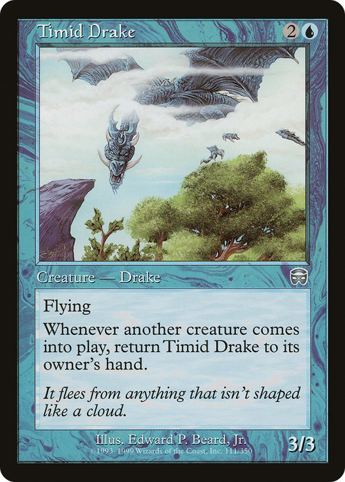 Timid Drake (MMQ-111) - Mercadian Masques Foil