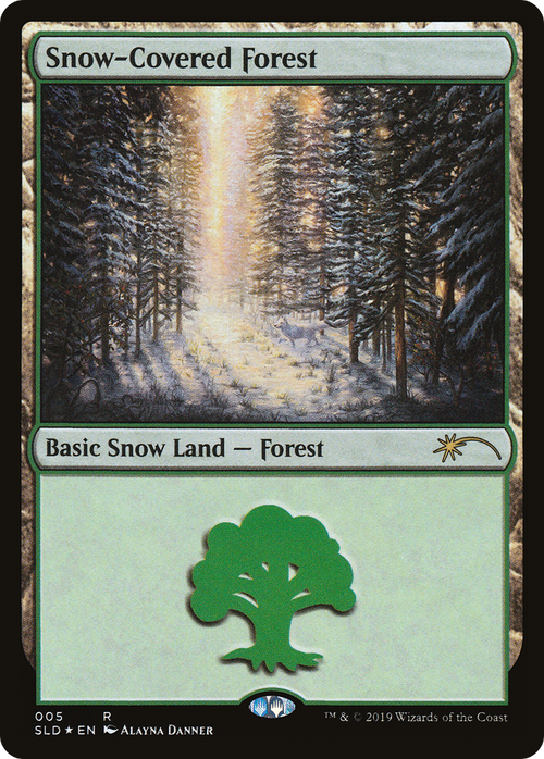 Snow-Covered Forest (5) (SLD-005) - Secret Lair Drop Foil