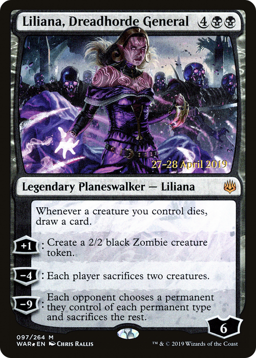 Liliana, Dreadhorde General (PRE-97S) - War of the Spark Promos Foil