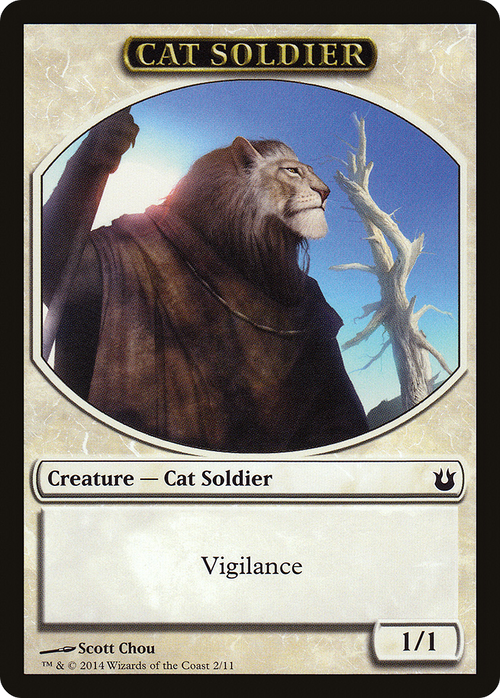 Cat Soldier Token (BNG-002) - Born of the Gods Tokens