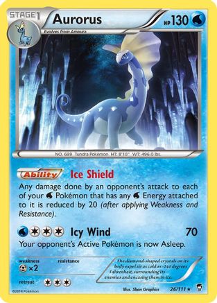 Aurorus 026  XY  Furious Fists - Rare