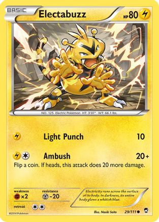 Electabuzz 029  - Reverse Holofoil XY  Furious Fists - Common