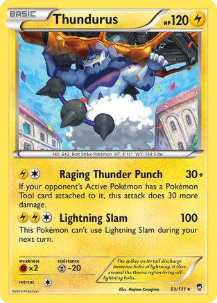 Thundurus 033/111  XY  Furious Fists - Rare