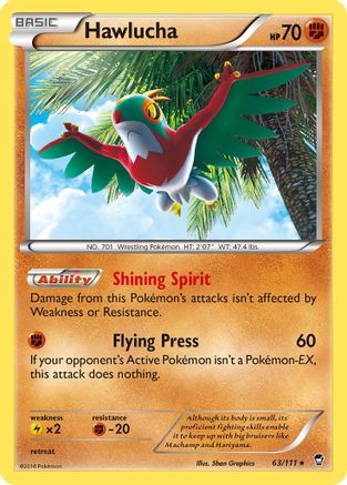 Hawlucha 063  - Reverse Holofoil XY  Furious Fists - Holo Rare