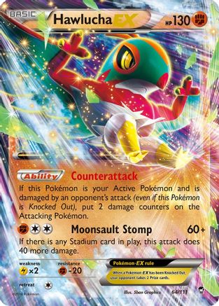 Hawlucha EX 064  - Holofoil XY  Furious Fists - Ultra Rare