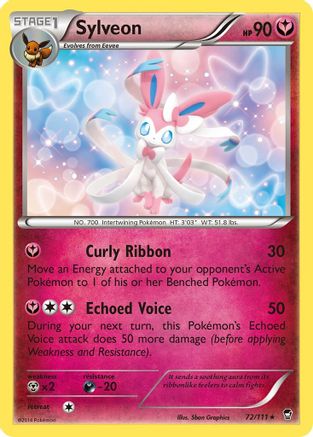Sylveon 072/111  - Reverse Holofoil XY  Furious Fists - Rare