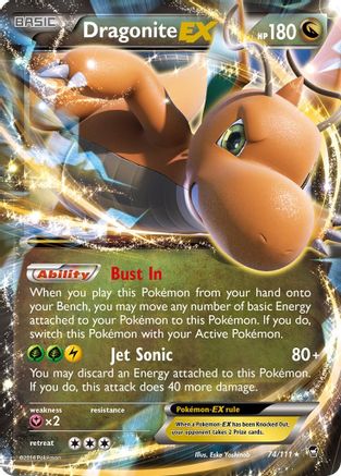 Dragonite EX 074  - Holofoil XY  Furious Fists - Ultra Rare