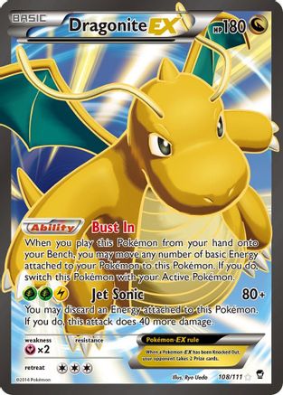 Dragonite EX (108 Full Art) (108 Full Art) 108  - Holofoil XY  Furious Fists - Ultra Rare
