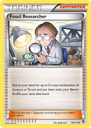 Fossil Researcher 092  XY  Furious Fists - Uncommon