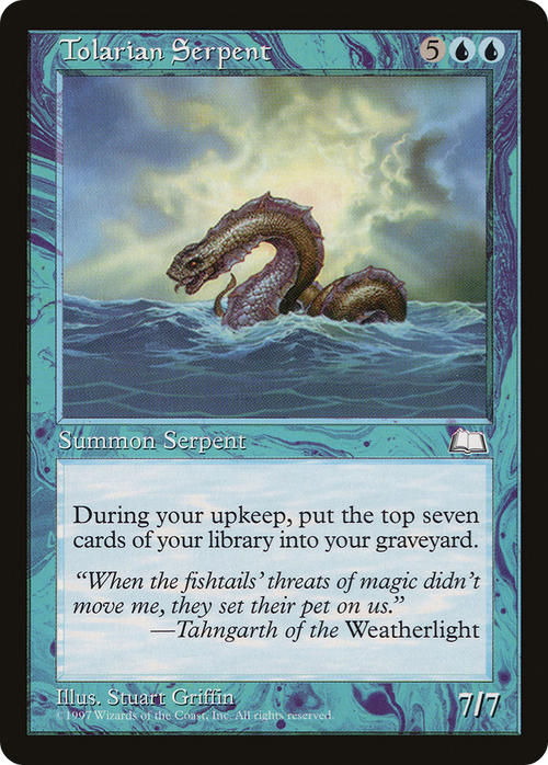 Tolarian Serpent (WTH-) - Weatherlight