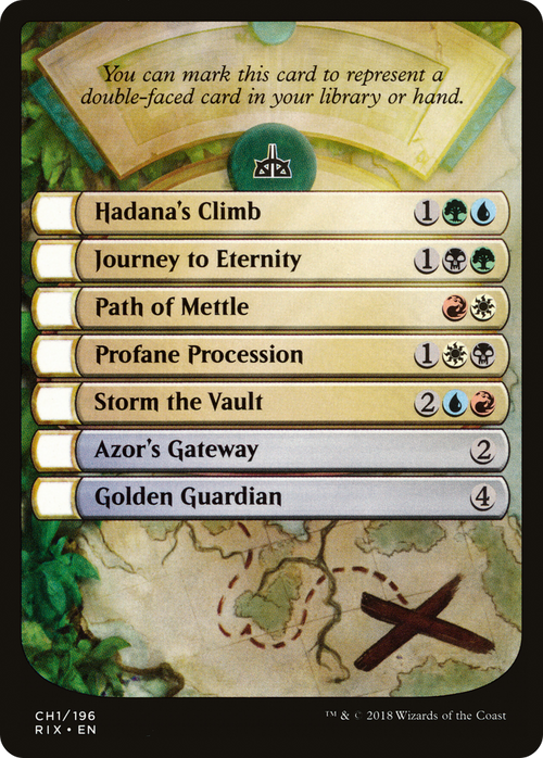 Checklist Card - Rivals of Ixalan (RIX-CH1) - Rivals of Ixalan Tokens