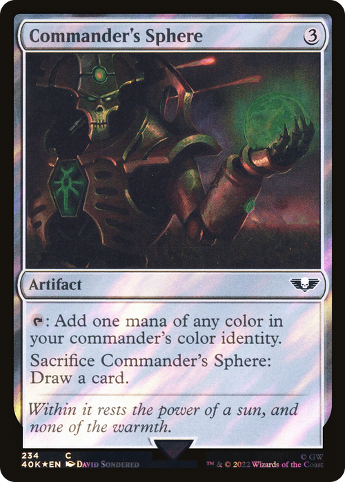 Commander's Sphere (234) (Surge Foil) (40K-234) - Warhammer 40,000 Commander Foil