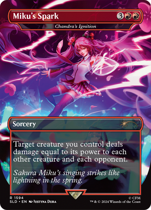 Miku's Spark - Chandra's Ignition (SLD-1594) - Secret Lair Drop / Miku's Spark (Borderless)