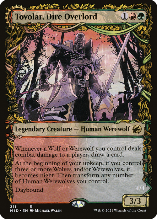 Tovolar, Dire Overlord (Showcase) (MID-311) - Innistrad: Midnight Hunt: (Showcase, Double Faced Transform)