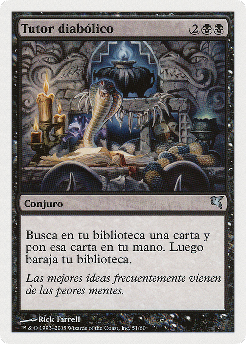 Diabolic Tutor (French) - "Precepteur demoniaque" (PSAL-A51) - Salvat 2005