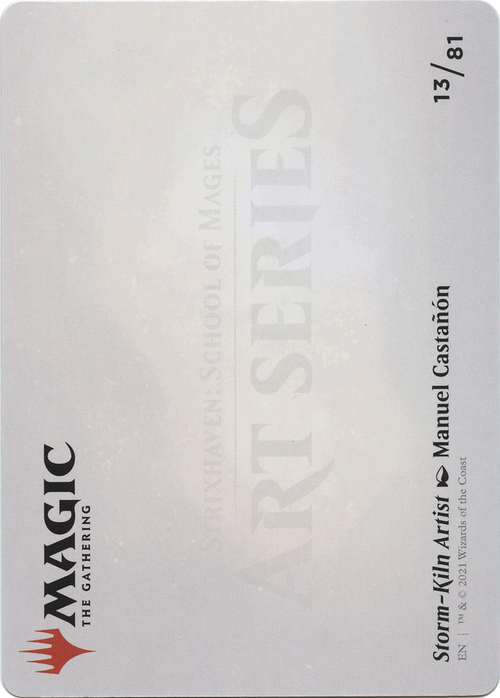 Storm-Kiln Artist // Storm-Kiln Artist (ASTX-013) - Strixhaven Art Series (Borderless)