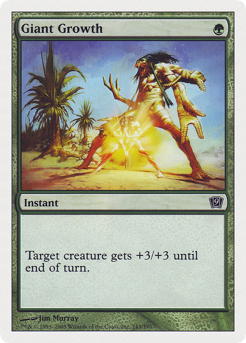 Giant Growth (9ED-243) - 9th Edition Foil