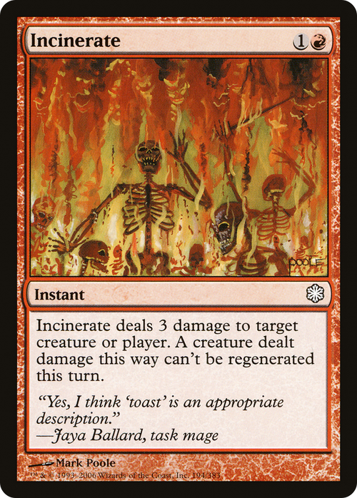 Incinerate (CTD-194) - Coldsnap Theme Decks
