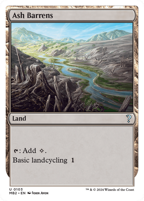 Ash Barrens (White Border) (MB2-103) - Mystery Booster 2