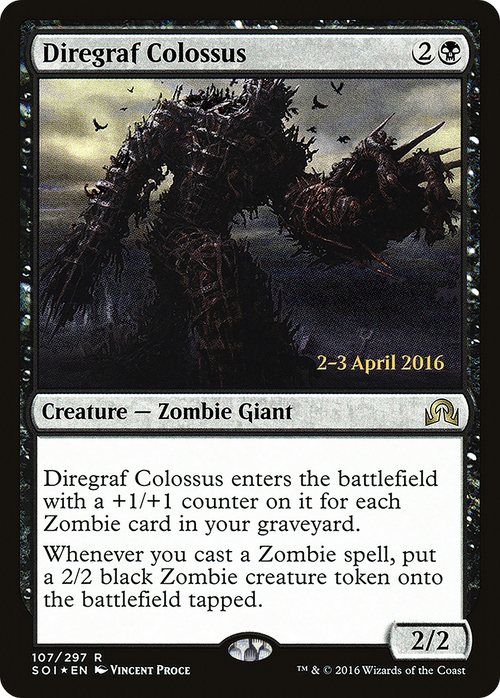 Diregraf Colossus (PRE-107S) - Shadows over Innistrad Promos Foil