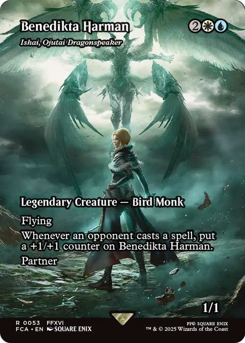 Benedikta Harman - Ishai, Ojutai Dragonspeaker (Showcase) (FCA-053) - FINAL FANTASY: Through the Ages / Benedikta Harman (Borderless) Foil