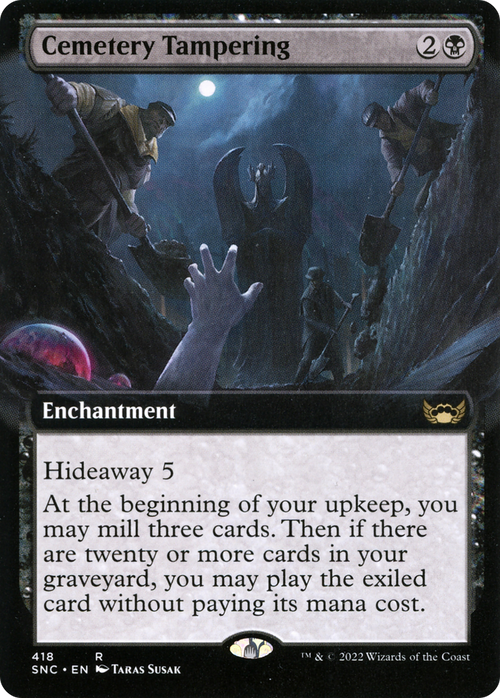Cemetery Tampering (Extended Art) (SNC-418) - Streets of New Capenna: (Extended Art)
