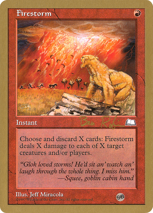 Firestorm - 1998 Ben Rubin (WTH) (SB) (WCD-) - World Championship Decks 1998