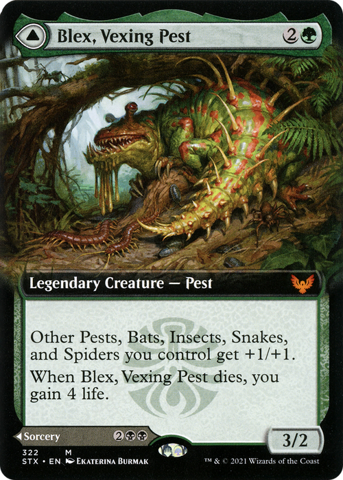 Blex, Vexing Pest (Extended Art) (STX-322) - Strixhaven: School of Mages: (Extended Art)