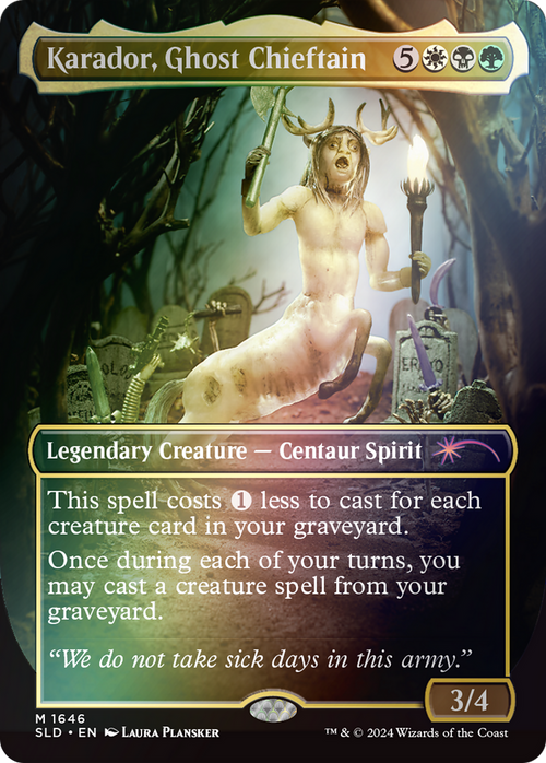 Karador, Ghost Chieftain (Rainbow Foil) (SLD-1646) - Secret Lair Drop Foil