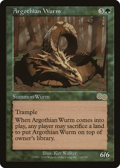 Argothian Wurm (USG-236) - Urza's Saga