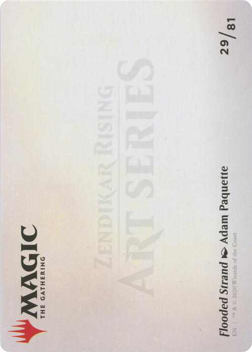 Flooded Strand // Flooded Strand (AZNR-029) - Zendikar Rising Art Series (Borderless) Foil