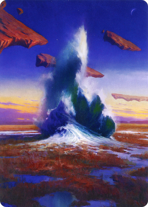Flooded Strand // Flooded Strand (AZNR-029) - Zendikar Rising Art Series (Borderless) Foil