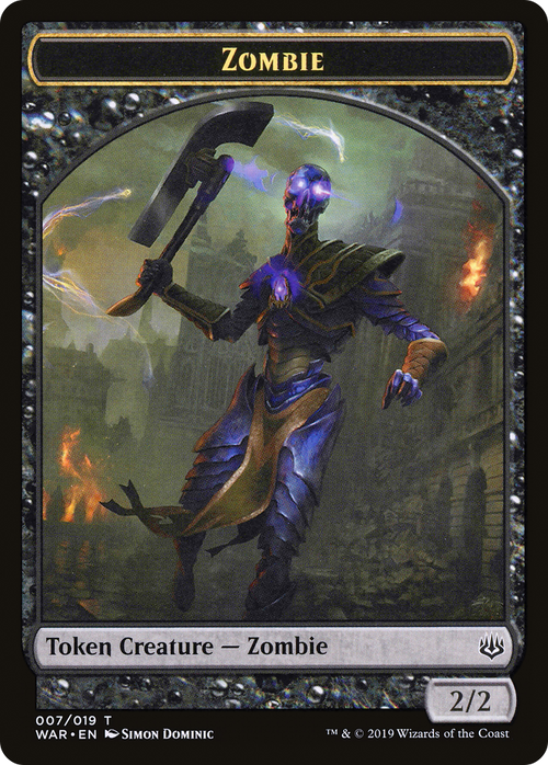 Zombie Token (WAR-007) - War of the Spark Tokens