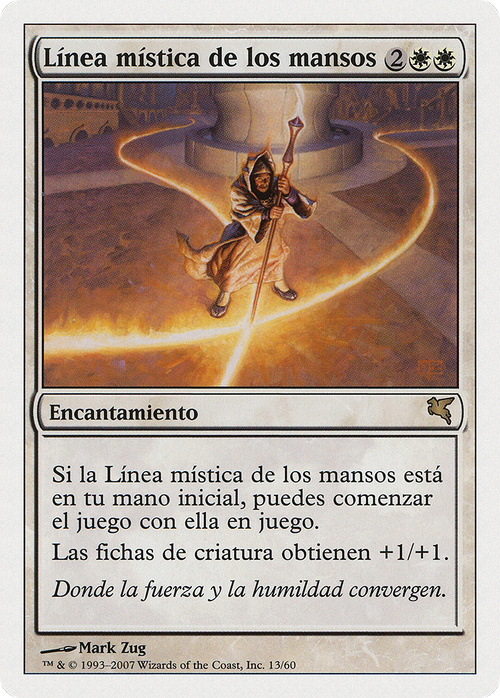 Leyline of the Meek (Italian) - "Leyline della Mitezza" (PSAL-J13) - Salvat 2005