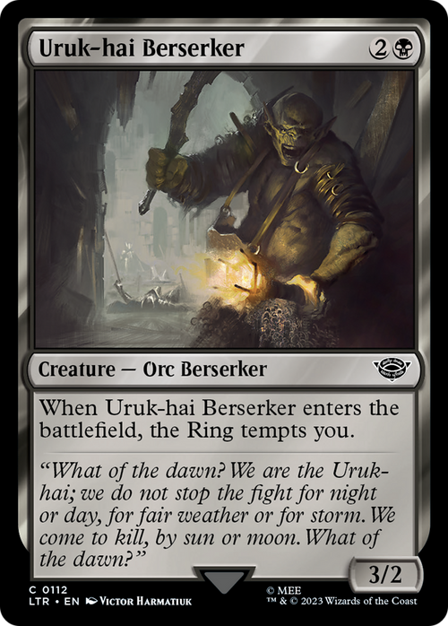 Uruk-hai Berserker (LTR-112) - The Lord of the Rings: Tales of Middle-earth Foil