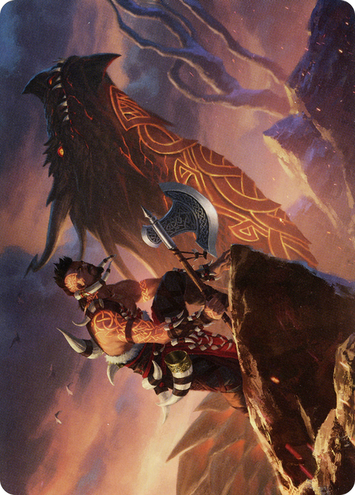 Dragonkin Berserker // Dragonkin Berserker (ASKHM-032) - Art Series: Kaldheim (Borderless) Foil