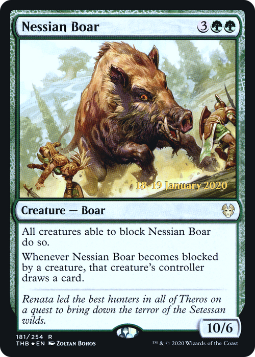 Nessian Boar (PRE-181S) - Theros Beyond Death Promos Foil