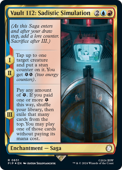 Vault 112: Sadistic Simulation (Surge Foil) (PIP-651) - Fallout Foil