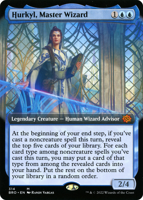 Hurkyl, Master Wizard (Extended Art) (BRO-314) - The Brothers' War: (Extended Art) Foil