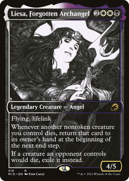 Liesa, Forgotten Archangel (Showcase) (MID-319) - Innistrad: Midnight Hunt: (Showcase) Foil