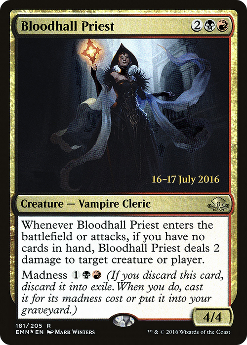 Bloodhall Priest (PRE-181S) - Eldritch Moon Promos Foil