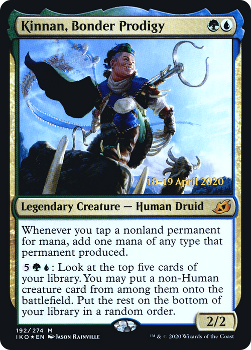 Kinnan, Bonder Prodigy (PRE-192S) - Ikoria: Lair of Behemoths Promos Foil