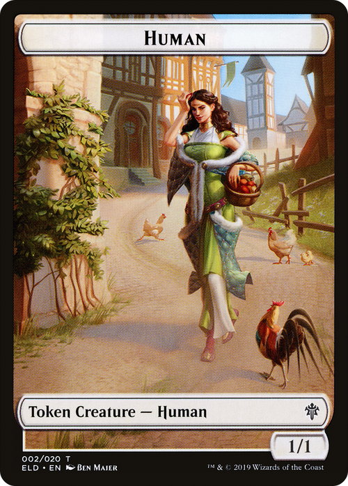 Human Token (ELD-002) - Throne of Eldraine Tokens
