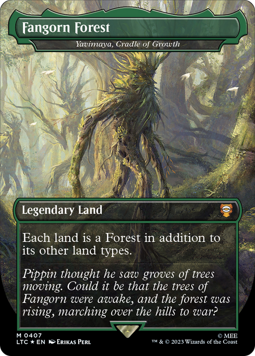 Fangorn Forest - Yavimaya, Cradle of Growth (Surge Foil) (LTC-407) - Tales of Middle-earth Commander / Fangorn Forest (Borderless) Foil