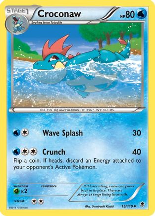 Croconaw/119  - Reverse Holofoil XY  Phantom Forces - Uncommon